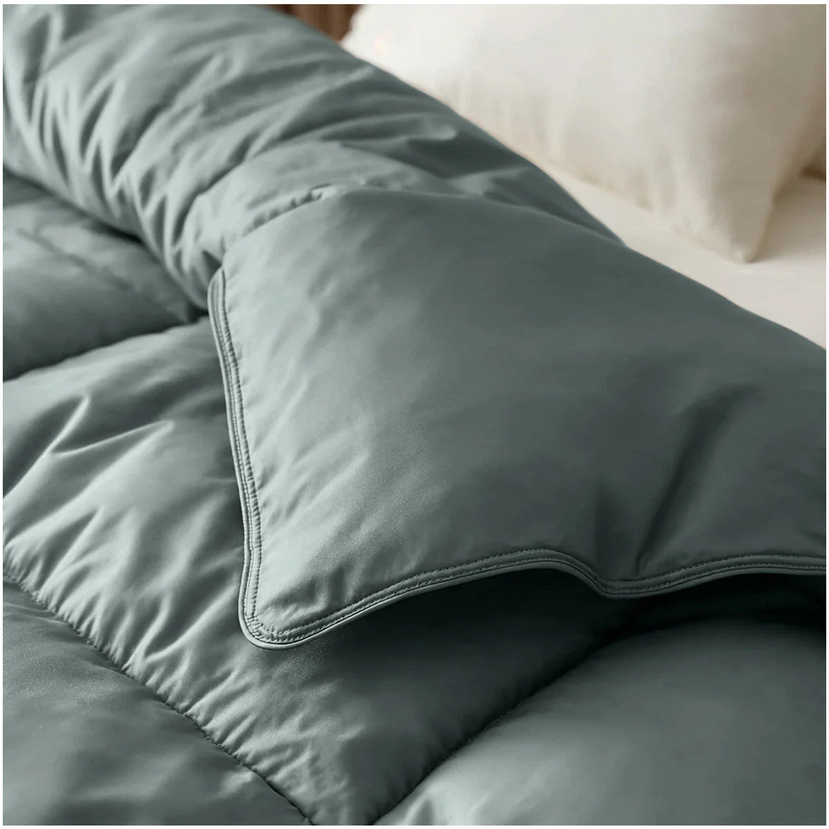 Couette d'été Zelesta Deluxe Uni en coton satin - Vert
