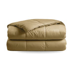 Couette d'été Zelesta Deluxe Uni en coton satin - Jaune ocre