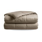 Couette d'été Zelesta Deluxe Uni en coton satin - Brun Noisette