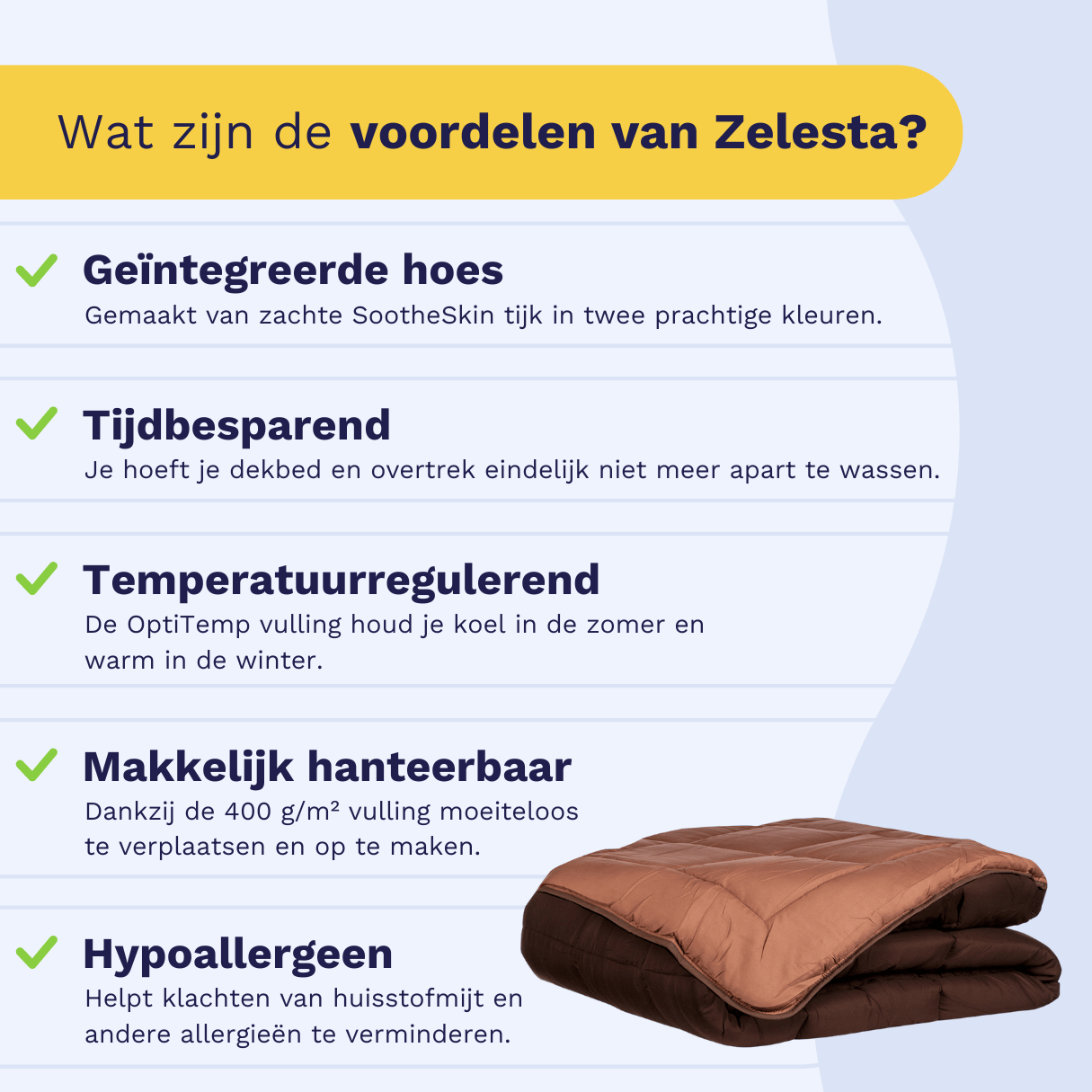 Zelesta Everyday Duo Couette - Chocolat & Moka