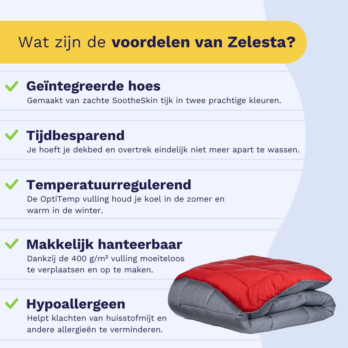 Zelesta Everyday Duo Couette - Anthracite & Rouge