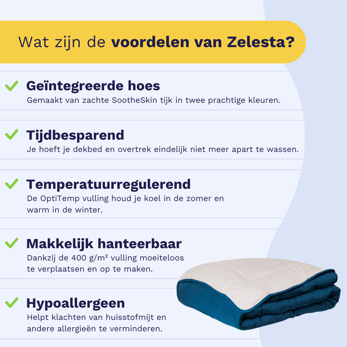Zelesta Everyday Duo Couette - Turquoise & Beige