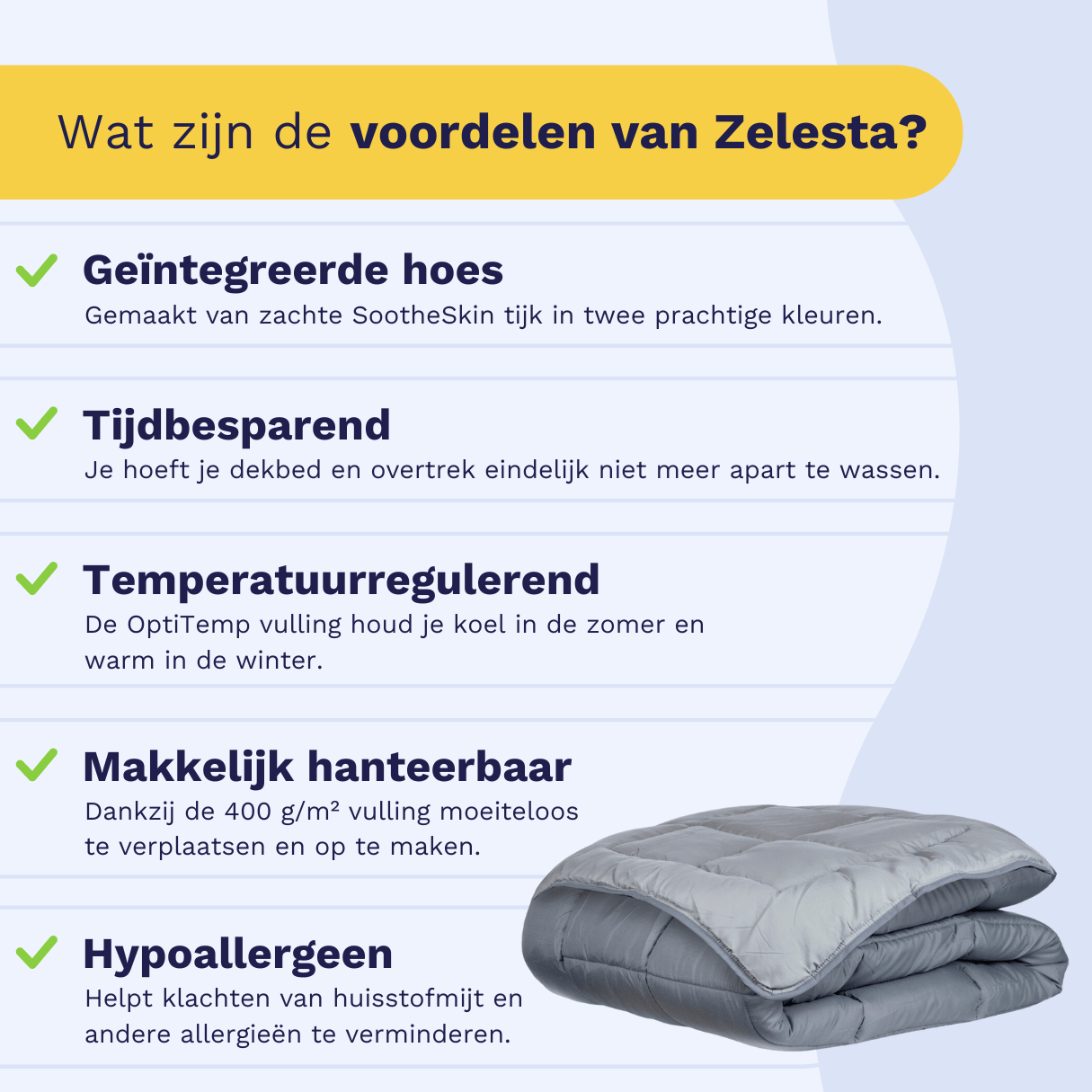 Zelesta Everyday Duo Couette - Gris Foncé & Gris Argenté