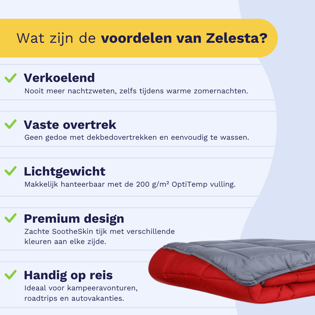 Zelesta Everyday Duo Couette d'été - Anthracite & Rouge