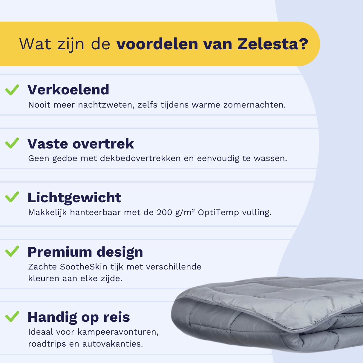 Zelesta Everyday Duo Couette d'été - Gris foncé et Gris argenté