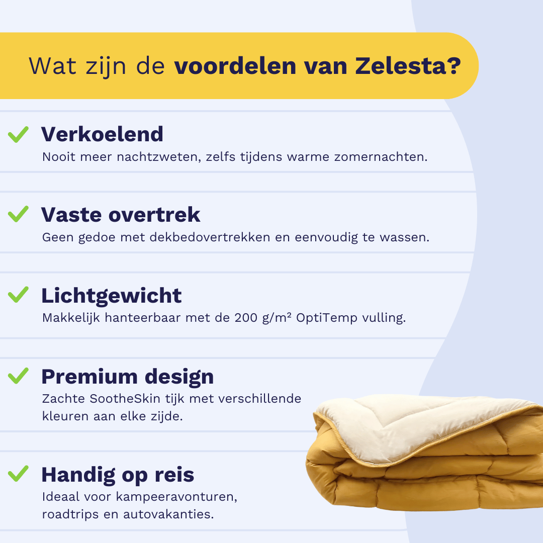 Zelesta Everyday Duo Couette d'été - Ocre & Lin