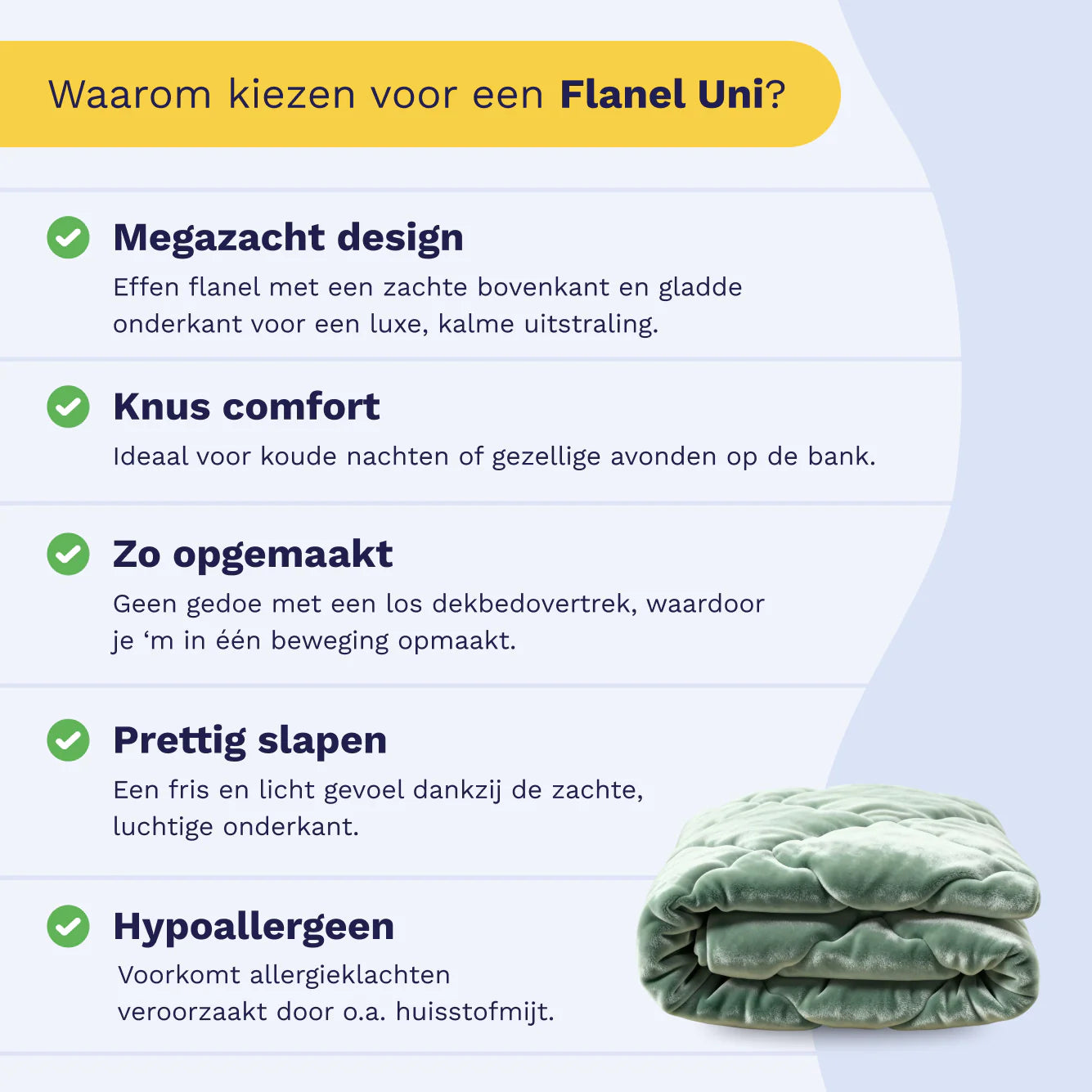 Couette uni en flanelle spéciale Zelesta - Vert