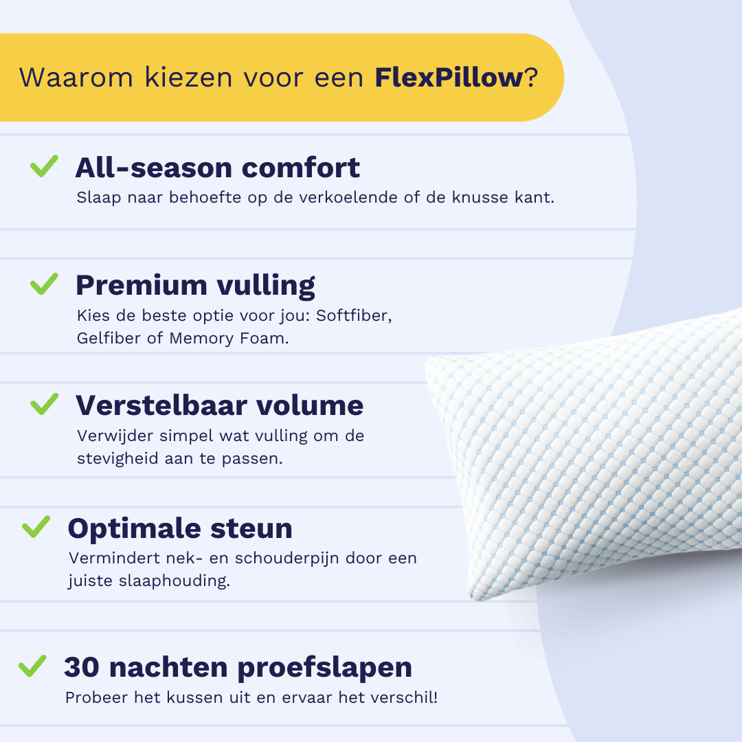 Oreiller flexible Zelesta 60X70Cm