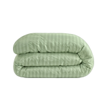 Zelesta Deluxe Hotel Stripe Satin Cotton Couette - Vert
