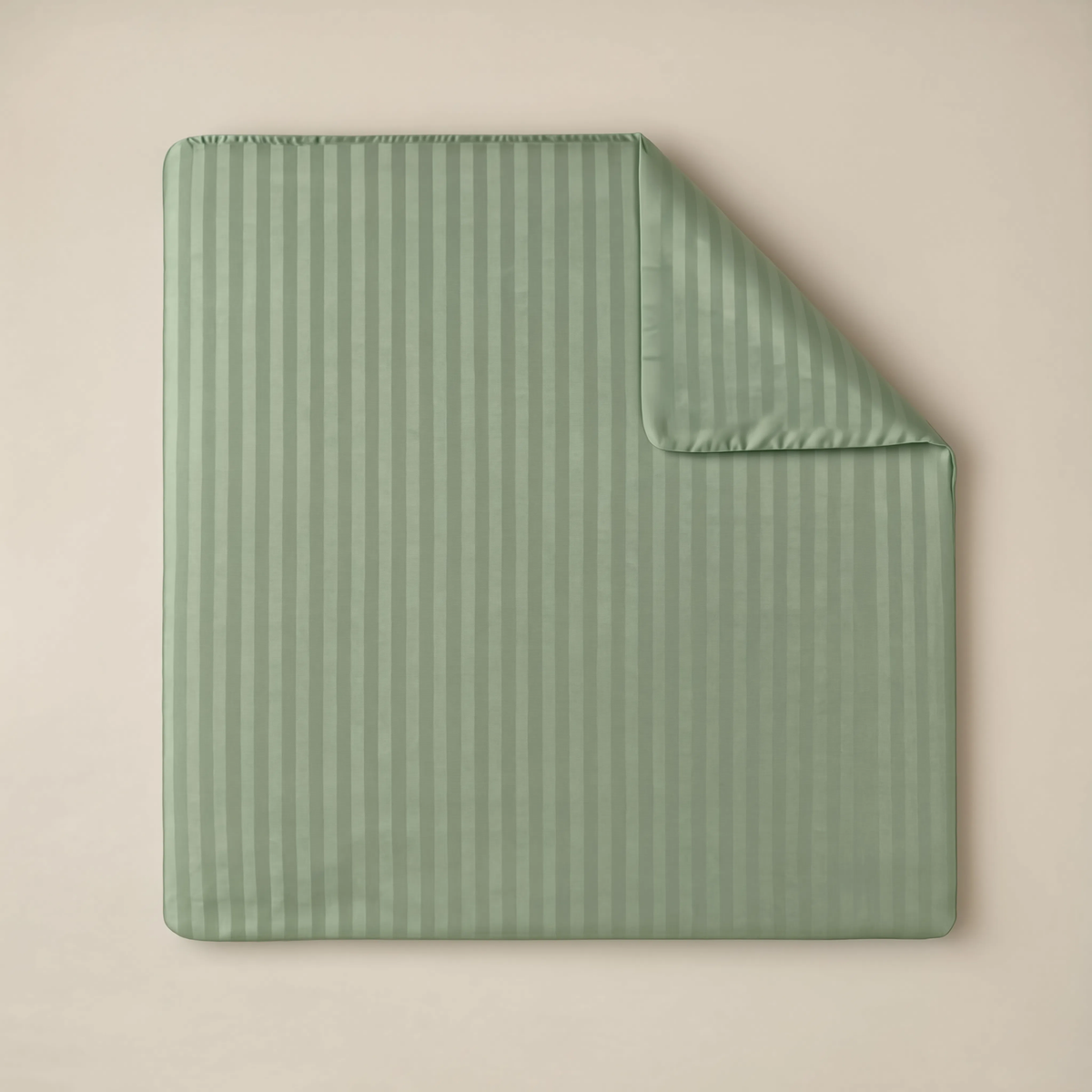 Zelesta Deluxe Hotel Stripe Satin Cotton Couette - Vert