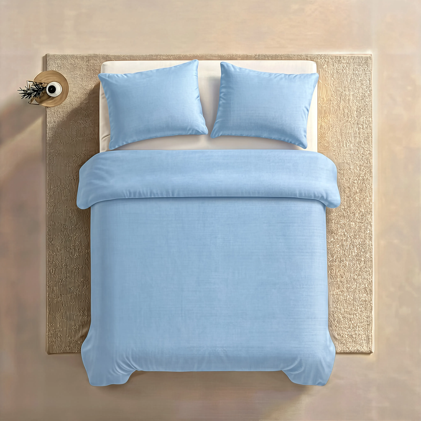 Couette Zelesta Comfort Uni Sans Coutures - Bleu Glacier