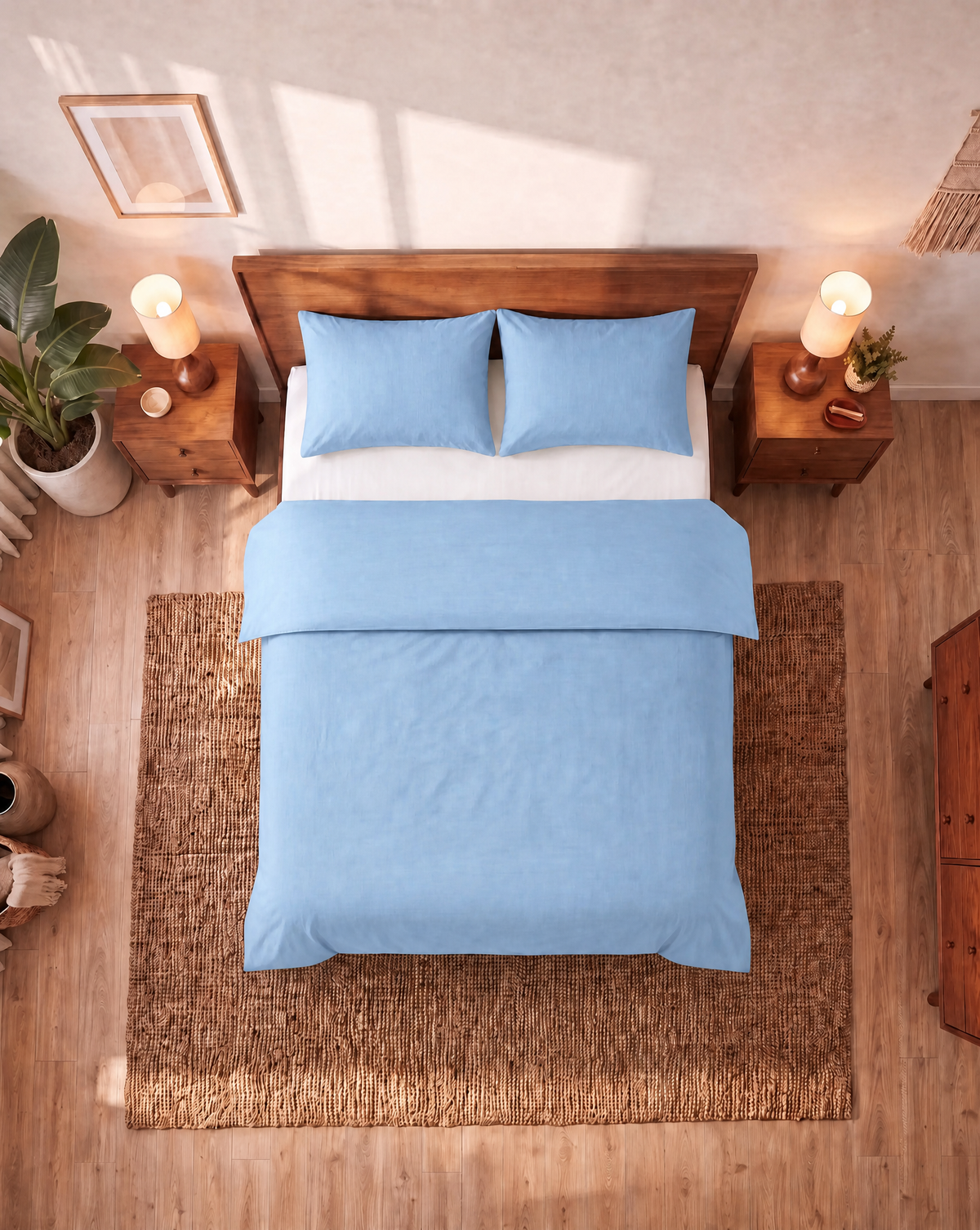 Zelesta Comfort Uni Nahtlose Bettdecke - Eisblau