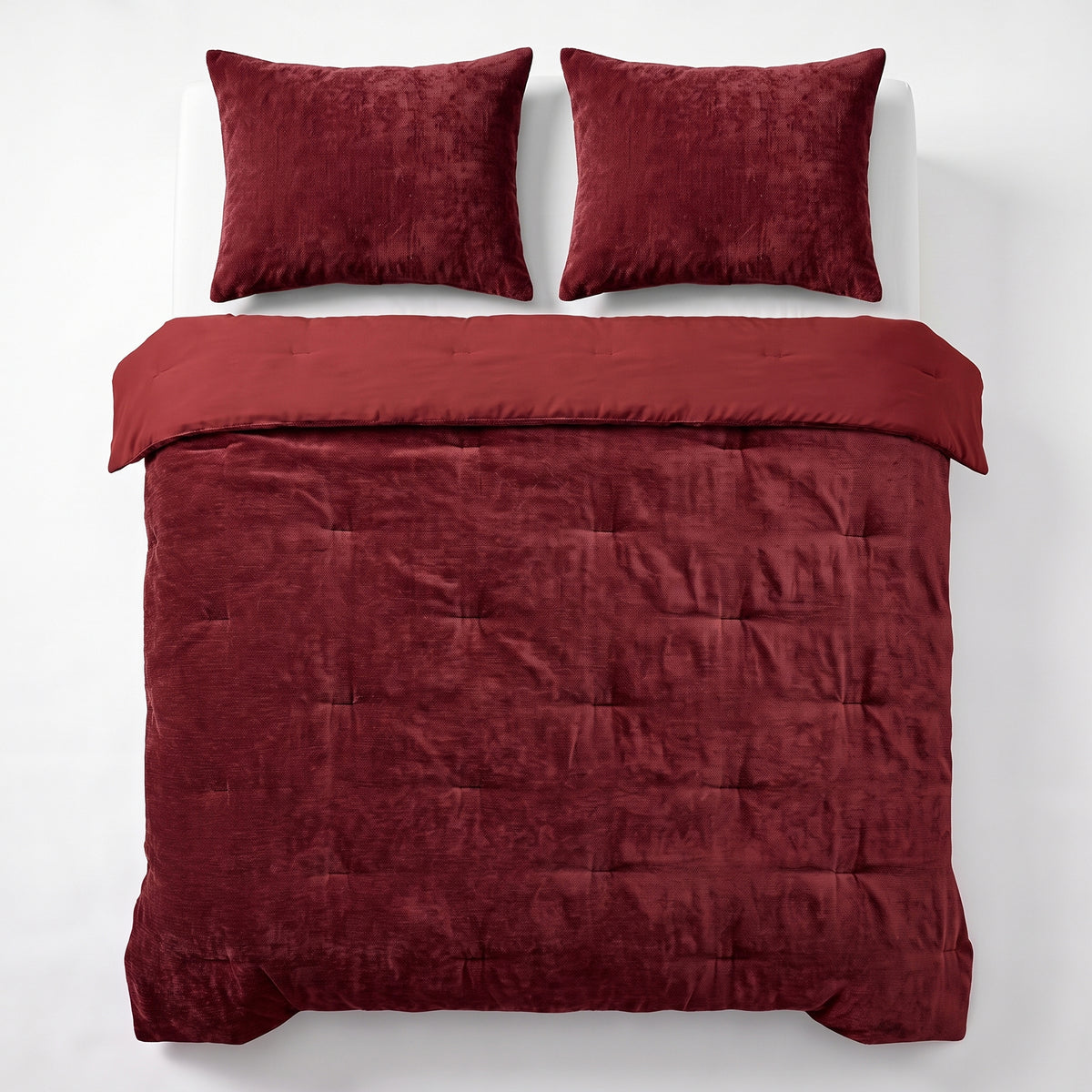 Zelesta Special Jersey Chenille Bettdecke - Barockrot