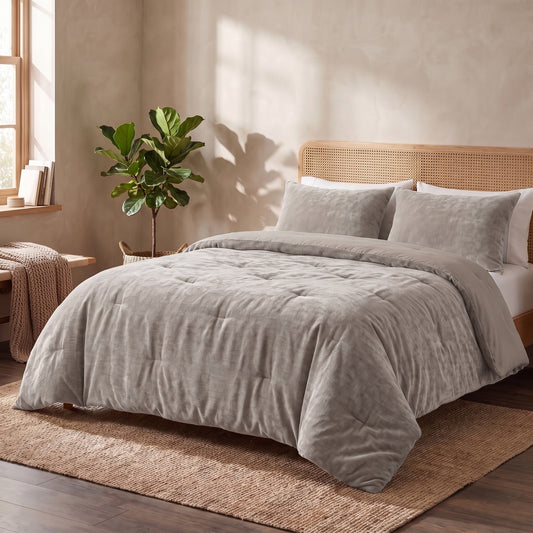 Zelesta Special Jersey Chenille Couette - Gris métal