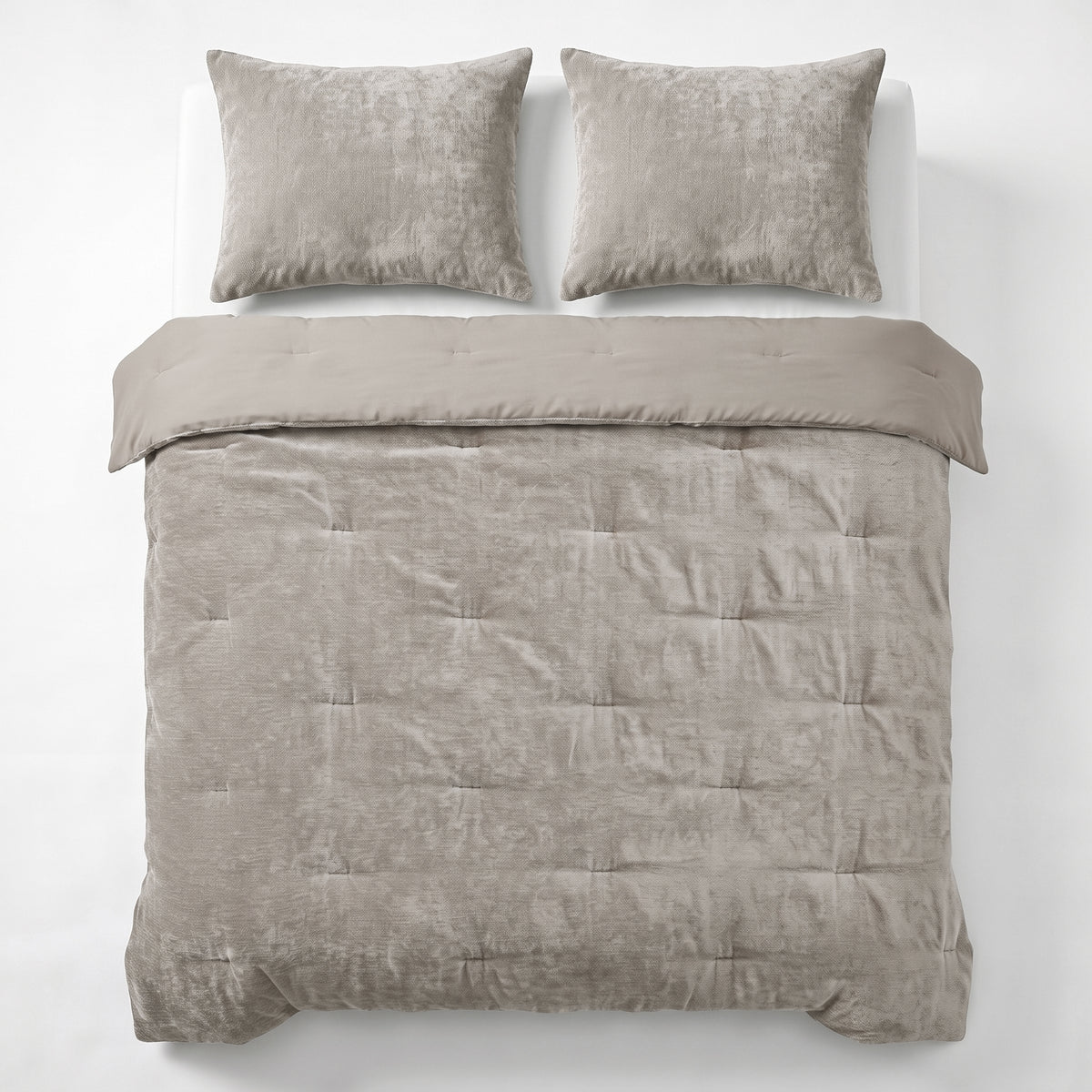 Zelesta Special Jersey Chenille Taies d'oreiller Lot de 2 - Gris métal