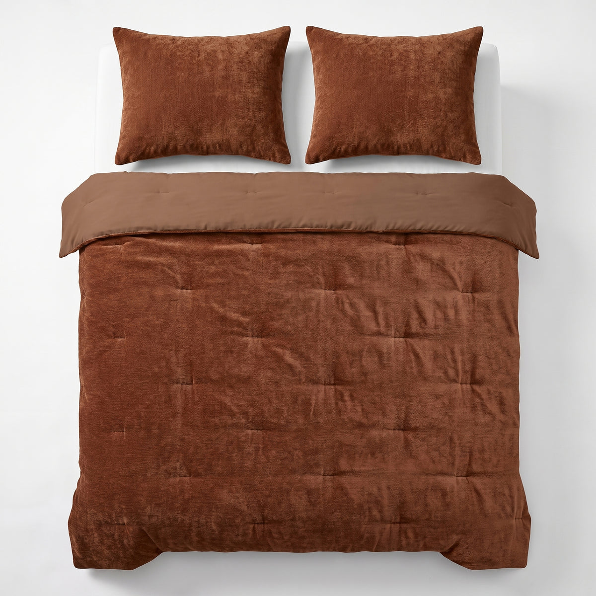 Zelesta Special Jersey Chenille Bettdecke - Warmes Braun
