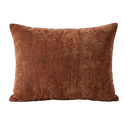 Zelesta Special Jersey Chenille Taies d'oreiller Lot de 2 - Brun chaud