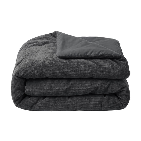 Zelesta Special Jersey Chenille Bettdecke - Warmes Grau