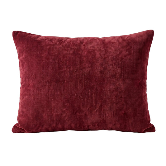 Zelesta Special Jersey Chenille Taies d'oreiller Lot de 2 - Rouge baroque