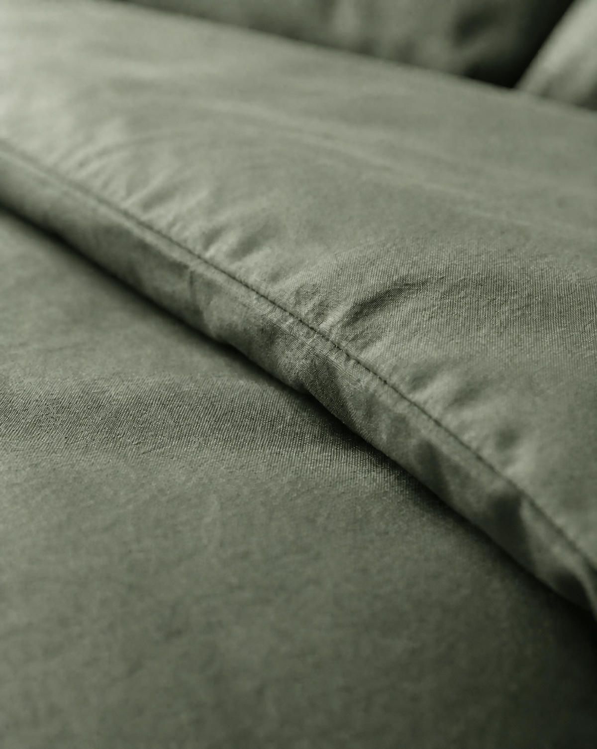 Zelesta Pure Uni Nahtlose Bettdecke aus Baumwolle - Lodengrün