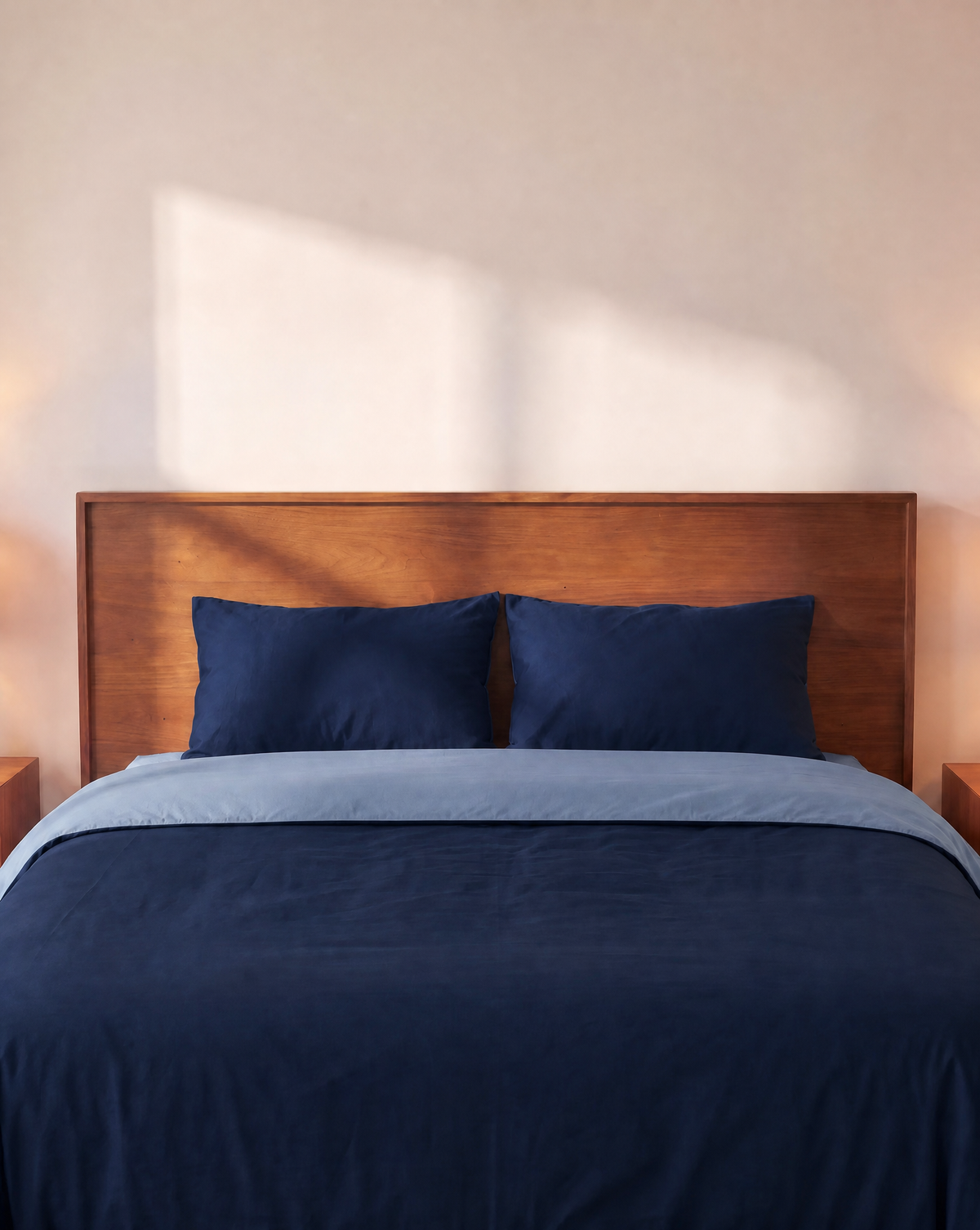 Zelesta Comfort Duo Nahtlose Bettdecke - Blau & Marineblau