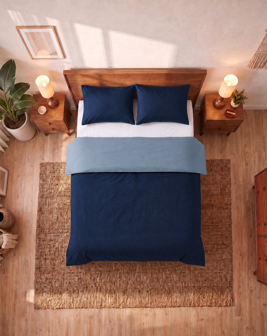 Zelesta Comfort Duo Nahtloser Kissenbezug 2er-Set - Blau