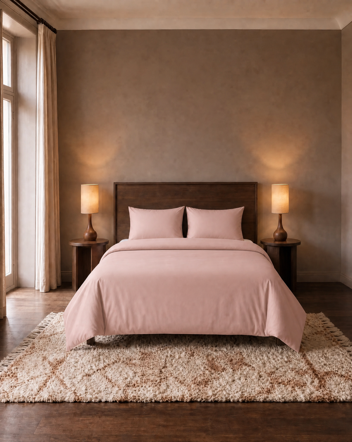 Zelesta Pure Uni Nahtlose Bettdecke aus Baumwolle - Misty Rose
