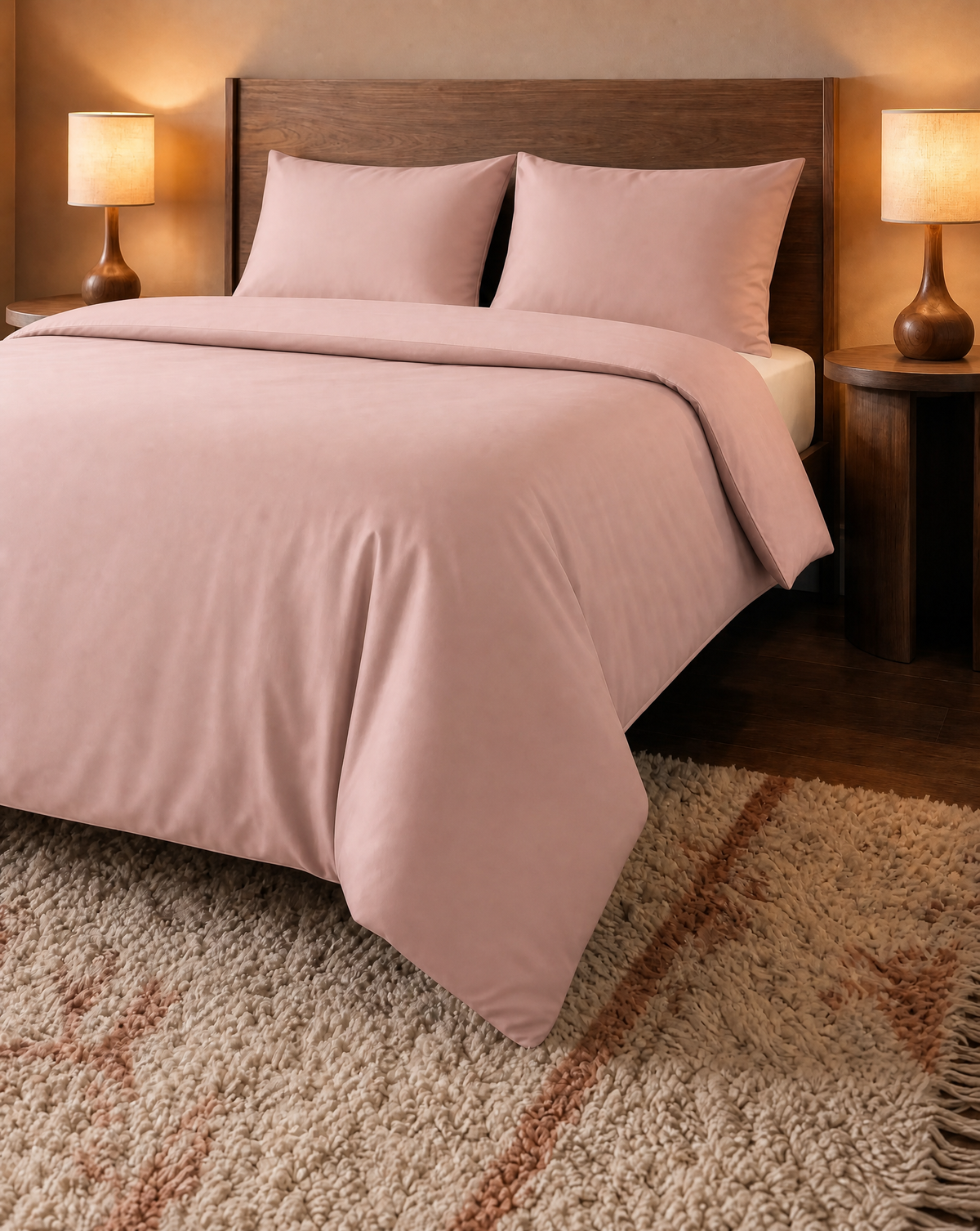 Zelesta Pure Uni Nahtlose Bettdecke aus Baumwolle - Misty Rose