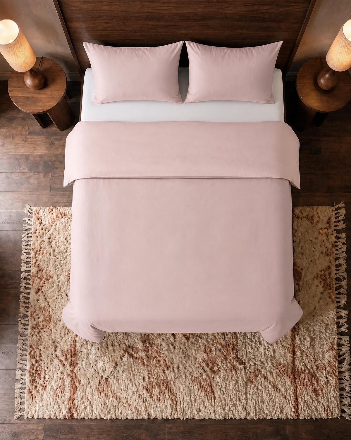 Zelesta Pure Uni Nahtlose Bettdecke aus Baumwolle - Misty Rose