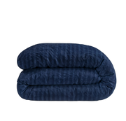 Zelesta Deluxe Hotel Stripe Nahtlose Satin-Baumwolle Bettdecke - Blau