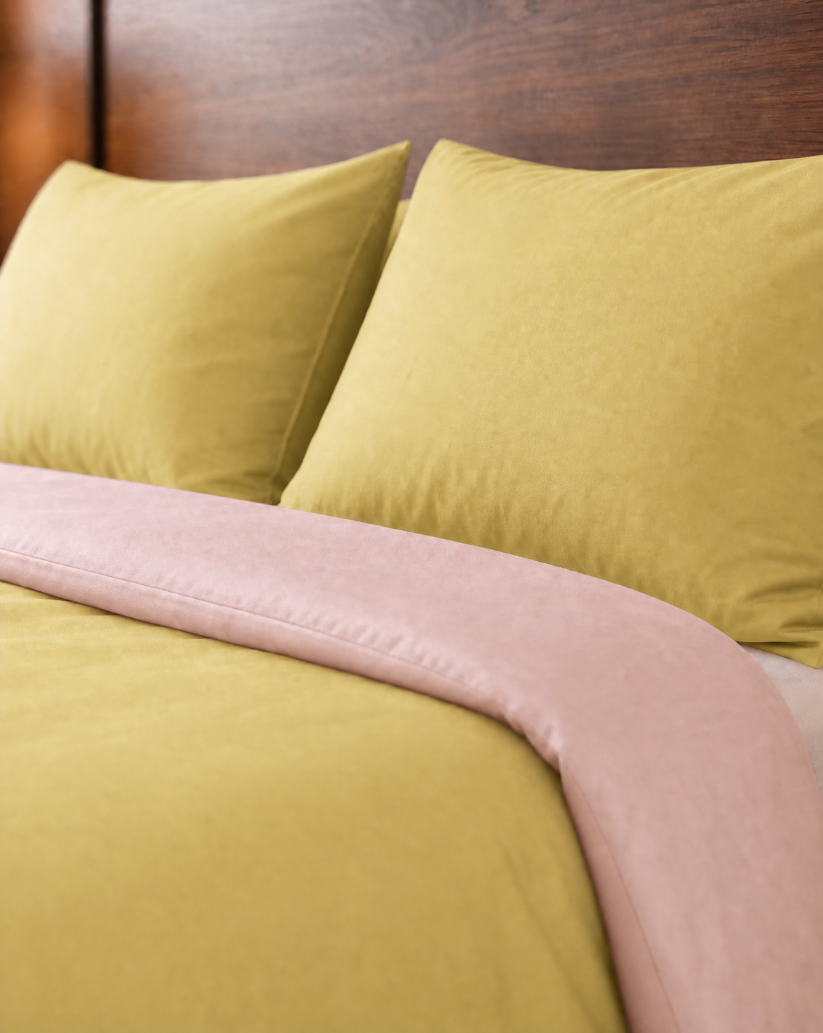 Zelesta Pure Duo Nahtlose Bettdecke aus Baumwolle - Rosa & Gelb