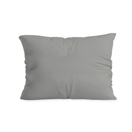 Ensemble de 2 taies d'oreiller Zelesta Pure Duo en coton - Gris foncé