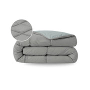 Couette d'été Zelesta Pure Duo Coton - Gris Foncé & Gris Clair