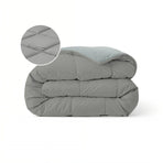 Couette Zelesta Pure Duo Coton - Gris Foncé & Gris Clair