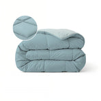 Couette Zelesta Pure Duo Coton - Gris-Bleu & Bleu Clair