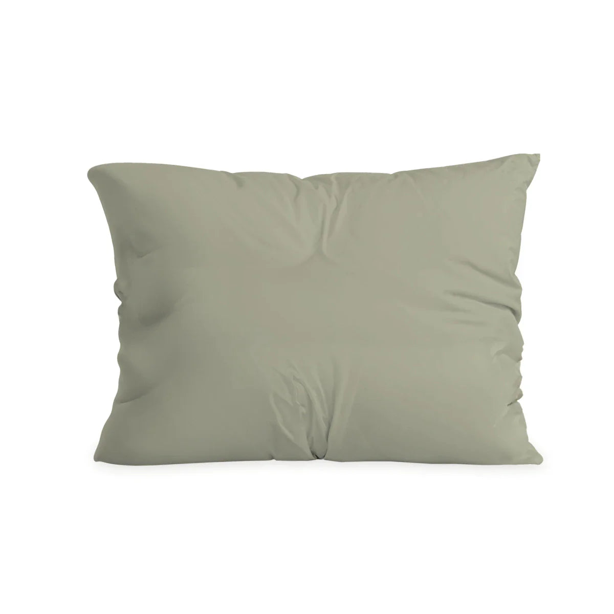 Ensemble de 2 taies d'oreiller Zelesta Pure Duo en coton - Gris-Vert