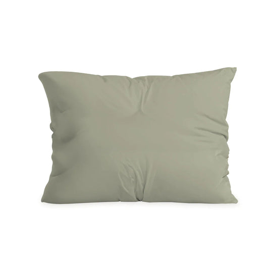 Ensemble de 2 taies d'oreiller Zelesta Pure Duo en coton - Gris-Vert