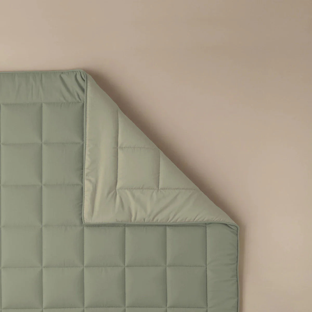 Couette Zelesta Pure Duo Coton - Gris-Vert & Gris-Vert Doux