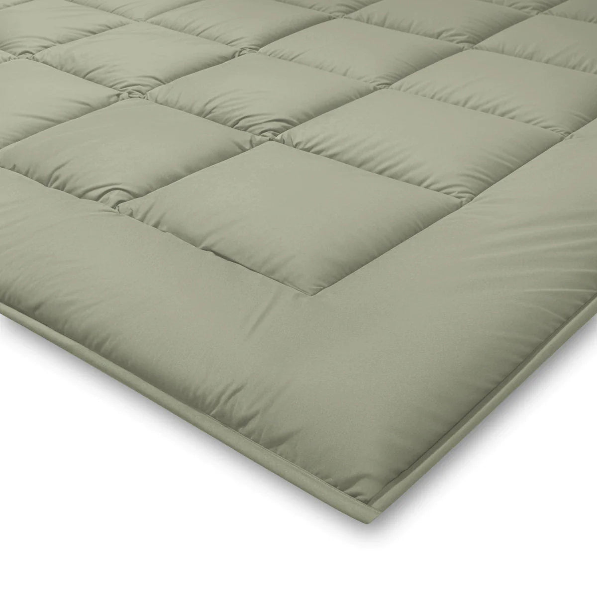 Couette Zelesta Pure Duo Coton - Gris-Vert & Gris-Vert Doux
