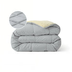 Couette Zelesta Pure Duo Coton - Gris Clair & Jaune Beurre