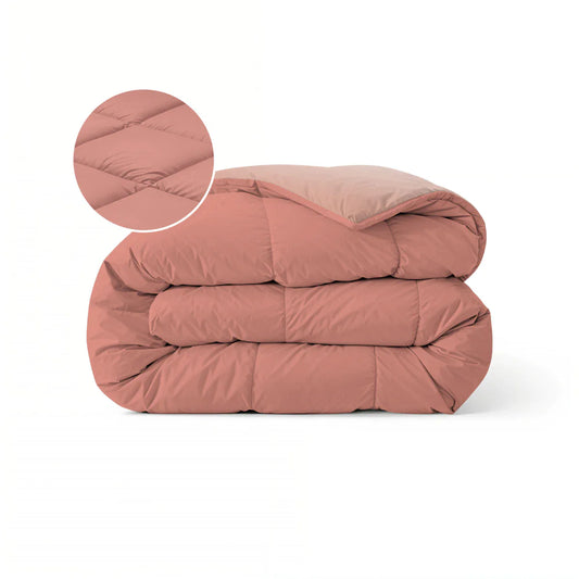 Couette Zelesta Pure Duo Coton - Rose Terracotta & Rose Terre
