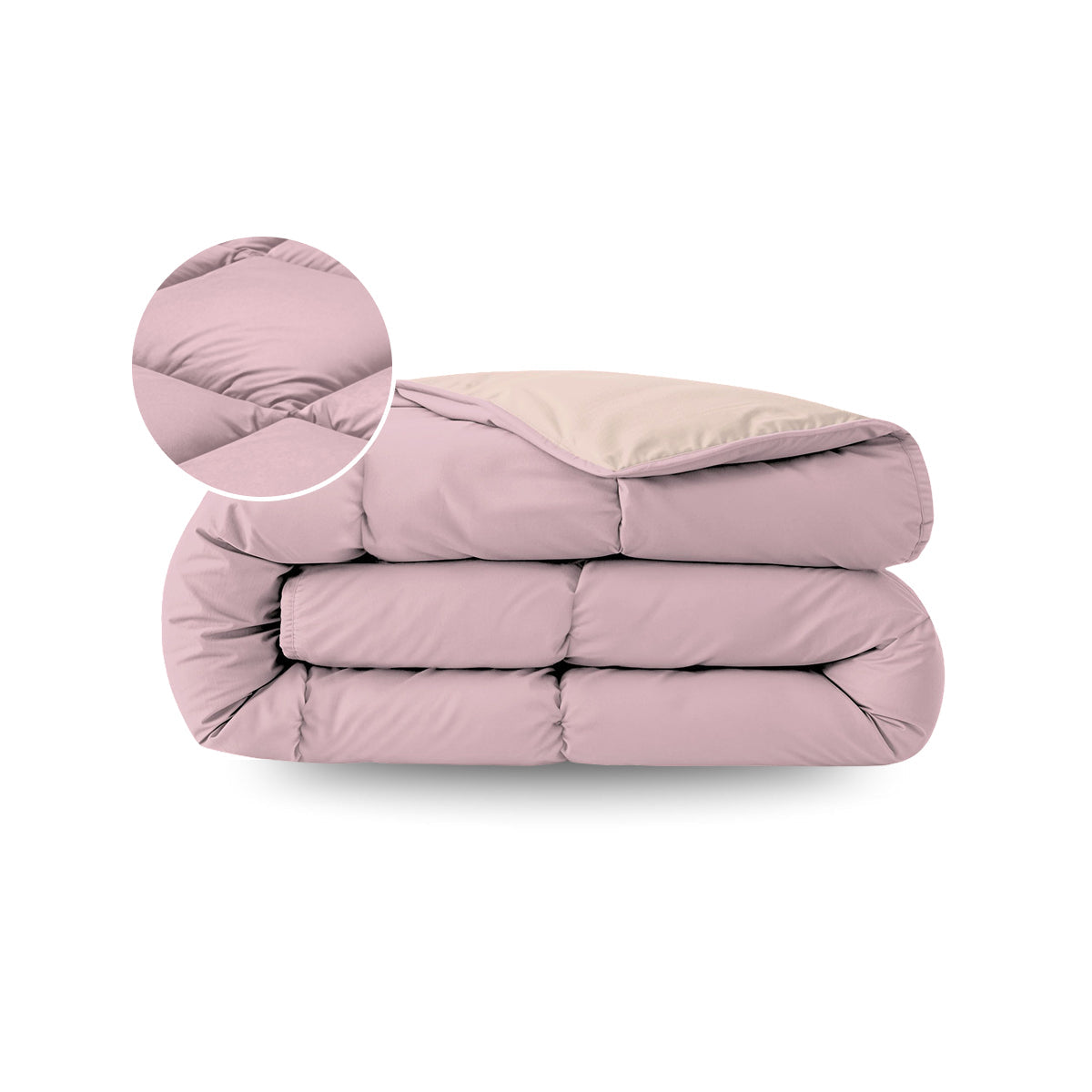 Couette d'été Zelesta Pure Duo Coton - Lilas Doux & Rose Doux