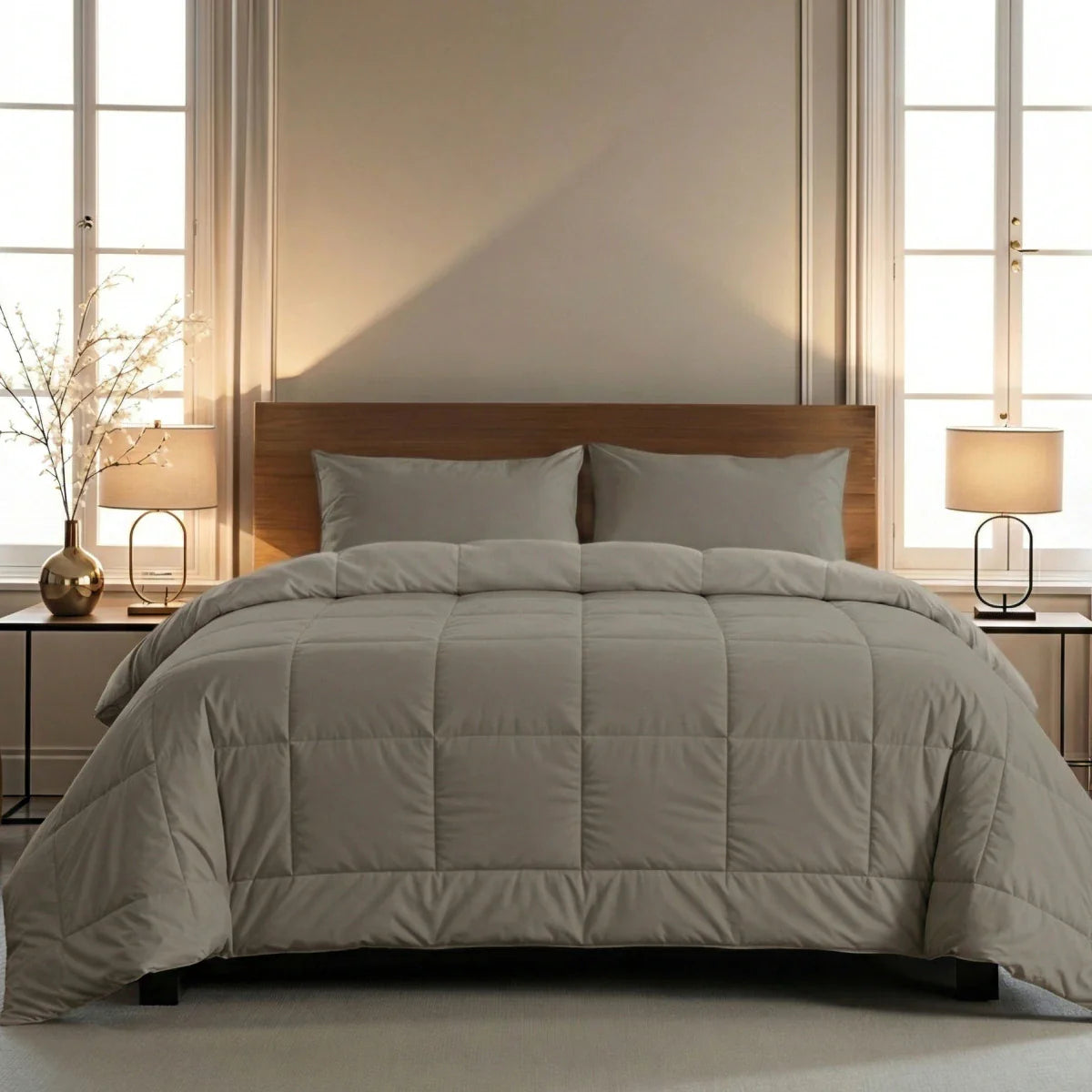 Couette d'été Zelesta Pure Uni Cotton - Gris Anthracite