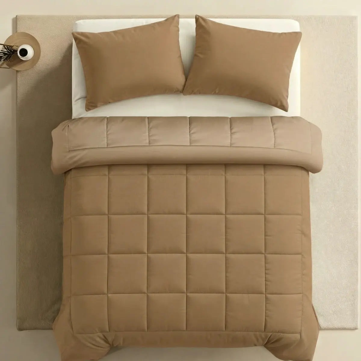 Couette Zelesta Pure Uni Cotton - Marron Cacao