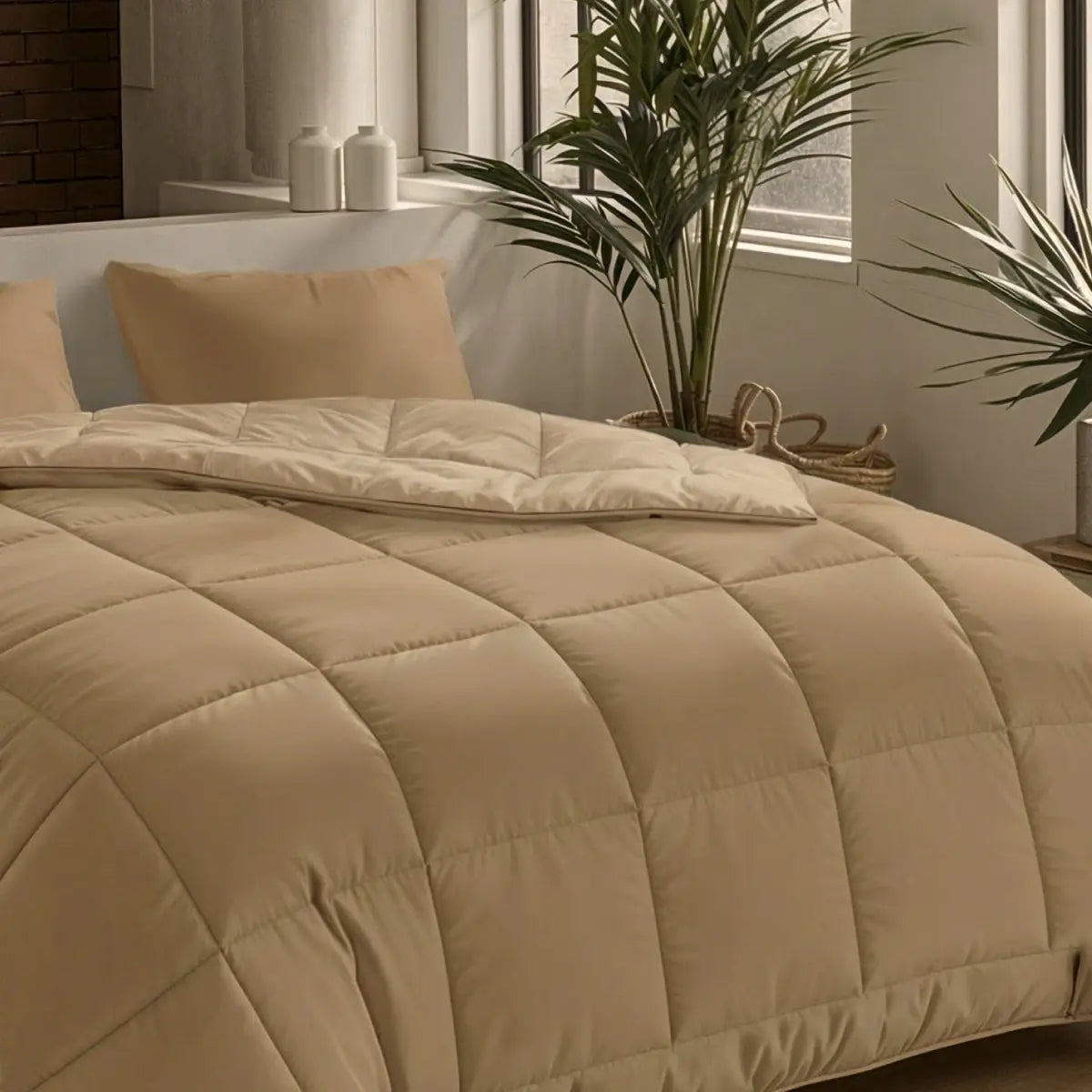 Couette Zelesta Pure Uni Cotton - Marron Cacao