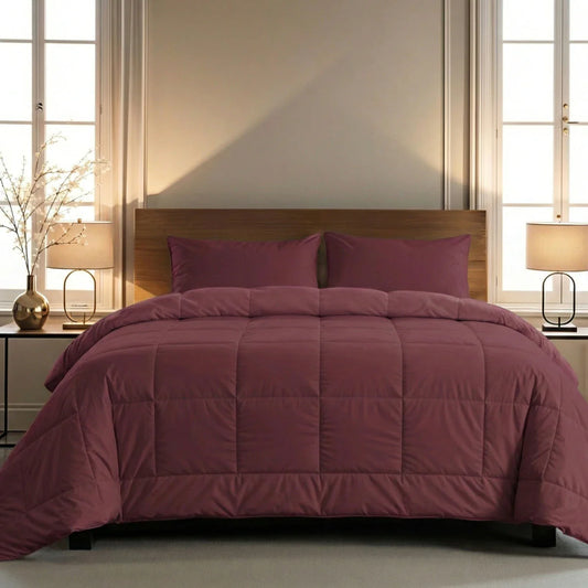Couette Zelesta Pure Uni Cotton - Bordeaux