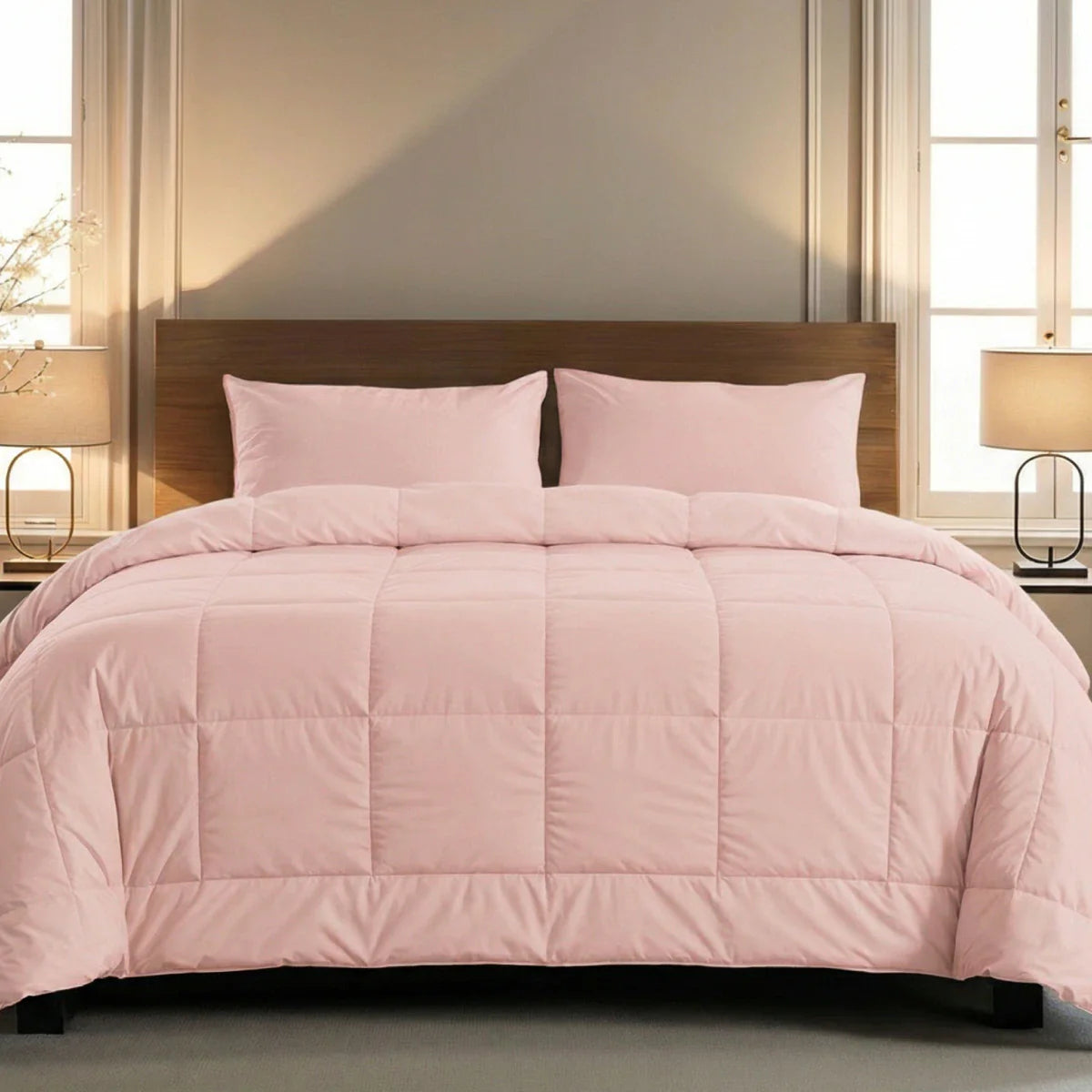 Couette Zelesta Pure Uni Cotton - Rose Doux