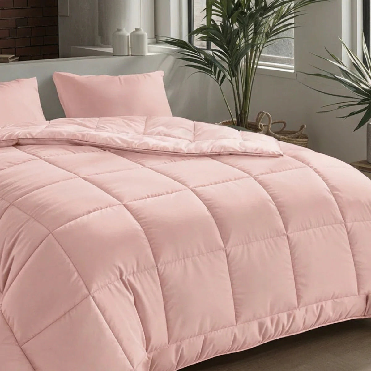 Couette Zelesta Pure Uni Cotton - Rose Doux