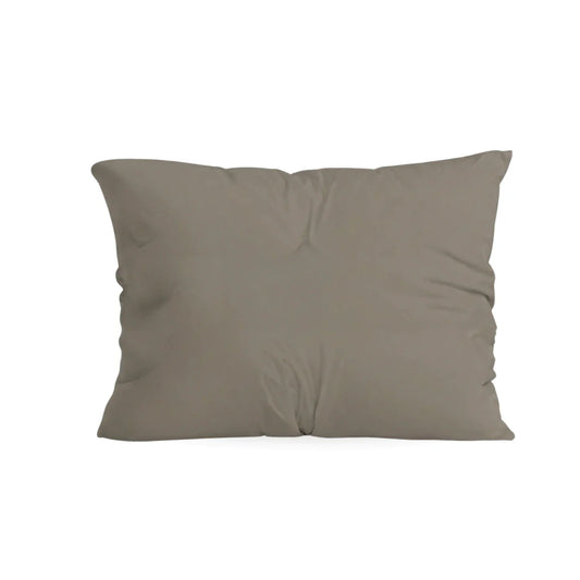 Ensemble de 2 taies d'oreiller Zelesta Pure Uni en coton - Gris anthracite