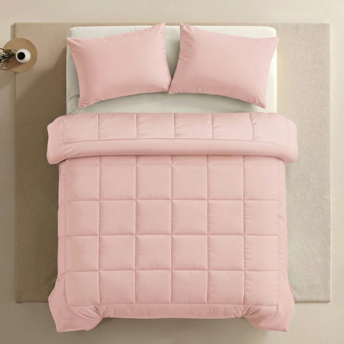 Couette d'été Zelesta Pure Uni Cotton - Rose doux